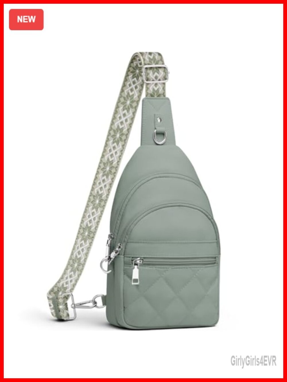 Anti-Theft RFID Crossbody Sling Bag Nylon Puffer Small Backpack for Travel
